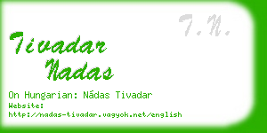 tivadar nadas business card