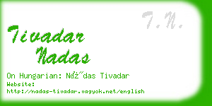 tivadar nadas business card